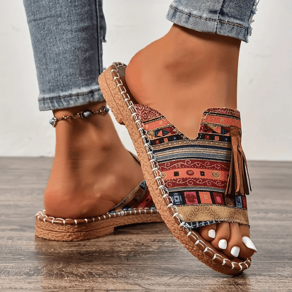Mireille™ | Sandały ortopedyczne damskie z nadrukiem w stylu boho