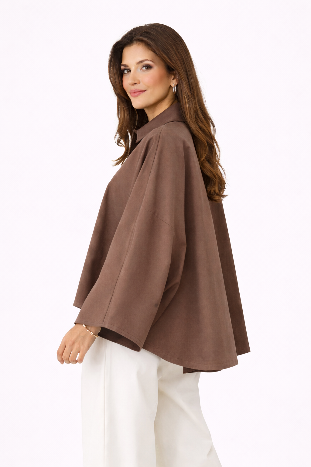 Jane taupe - Oversized Cape