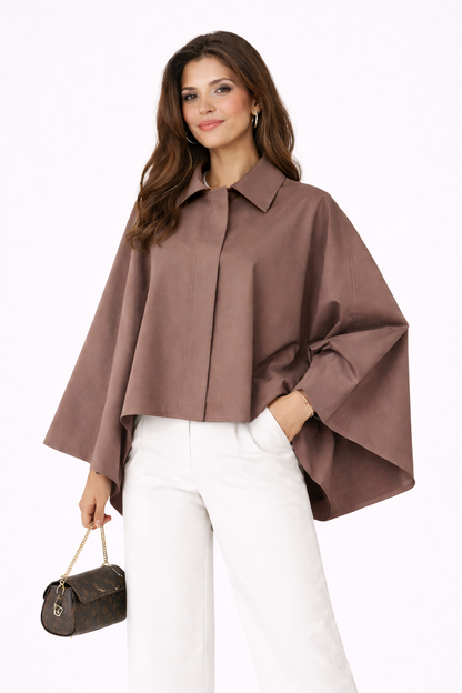 Jane taupe - Oversized Cape