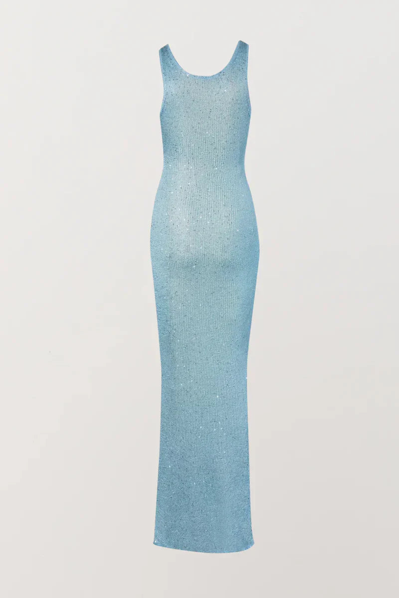 Sukienka Ana – Baia Blue z cekinami
