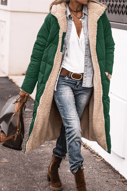 ARAVENA™ | CIEPŁA, DWUSTRONNA KURTKA PARKA Z PODSZEWKĄ SHERPA