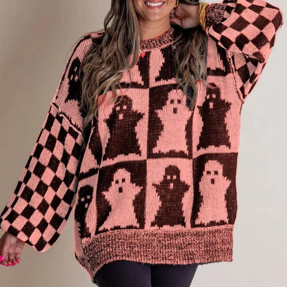 Wygodny sweter z nadrukiem na Halloween