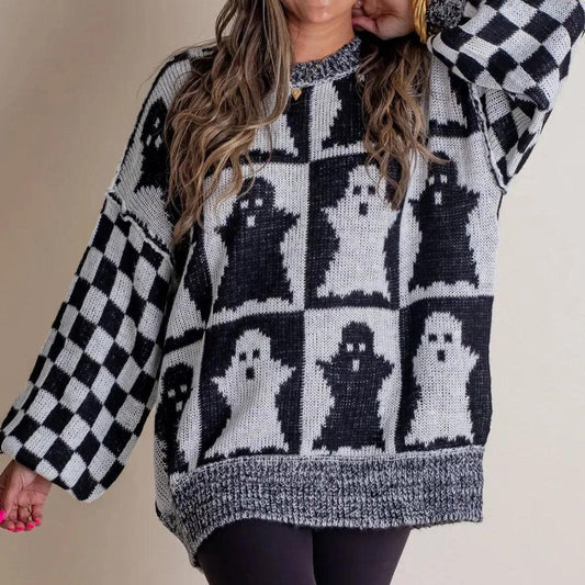 Wygodny sweter z nadrukiem na Halloween