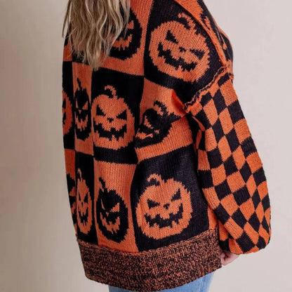 Wygodny sweter z nadrukiem na Halloween
