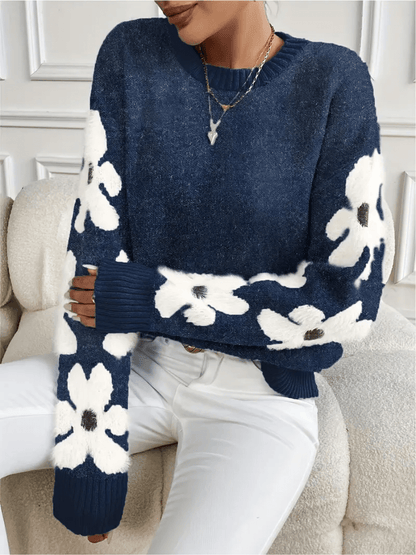 Flora | Elegante en Comfortabele Sweater met Bloemenprint