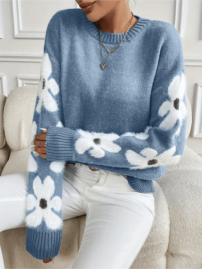 Flora | Elegante en Comfortabele Sweater met Bloemenprint