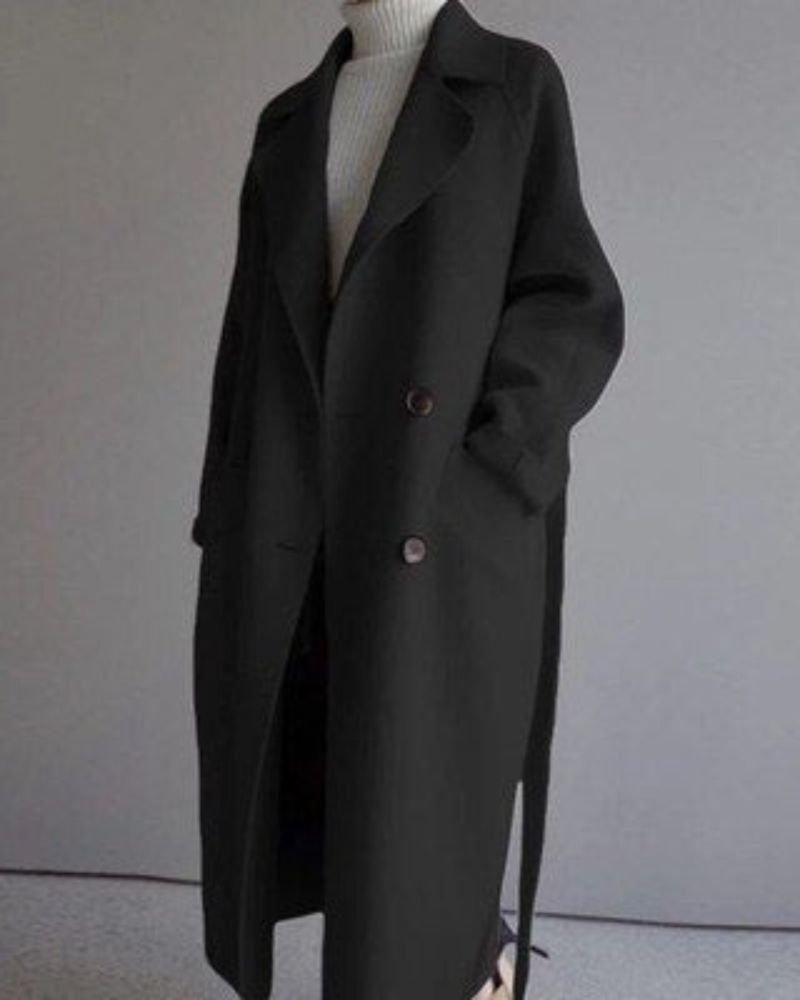 LEMIA - Elegancki długi płaszcz 