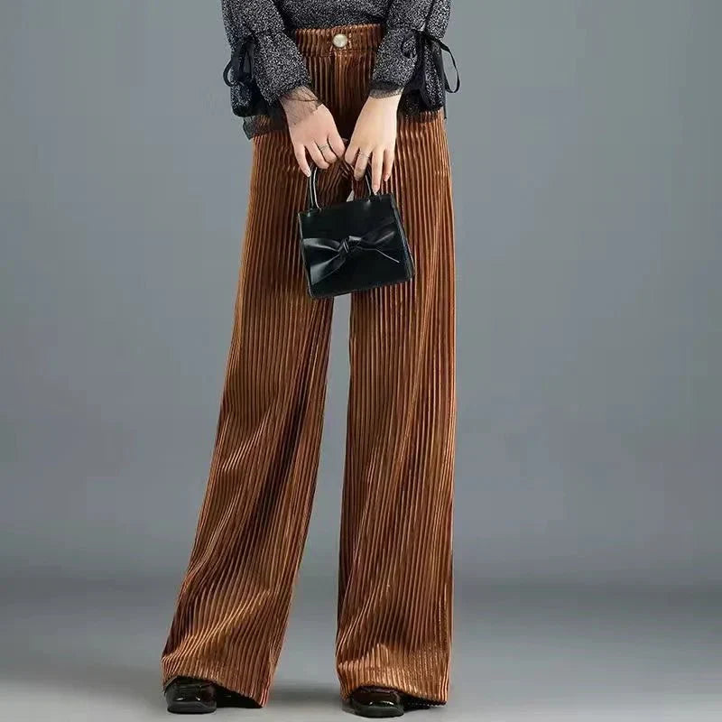 Lotte | Hoge taille corduroy broek