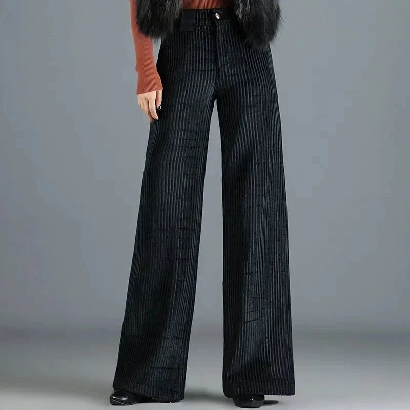 Lotte | Hoge taille corduroy broek