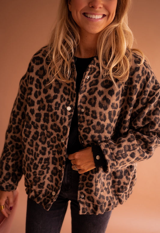 Luna | Trendy Dames Jasje met Luipaardprint