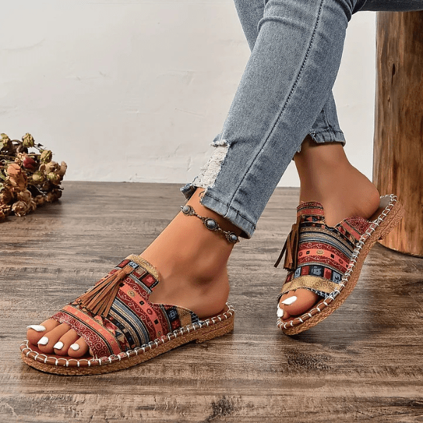 Mireille™ | Sandały ortopedyczne damskie z nadrukiem w stylu boho
