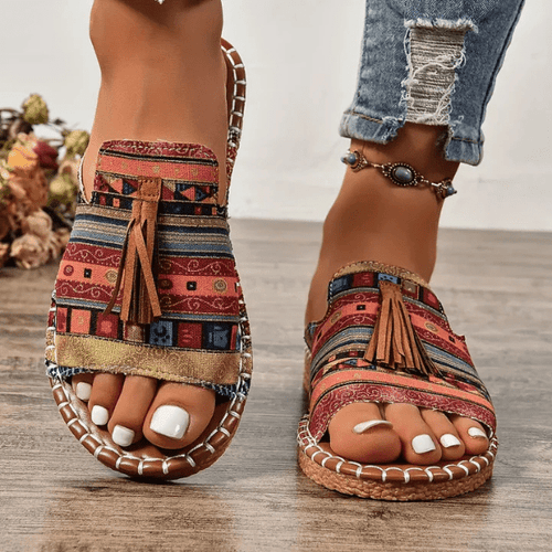 Mireille™ | Sandały ortopedyczne damskie z nadrukiem w stylu boho